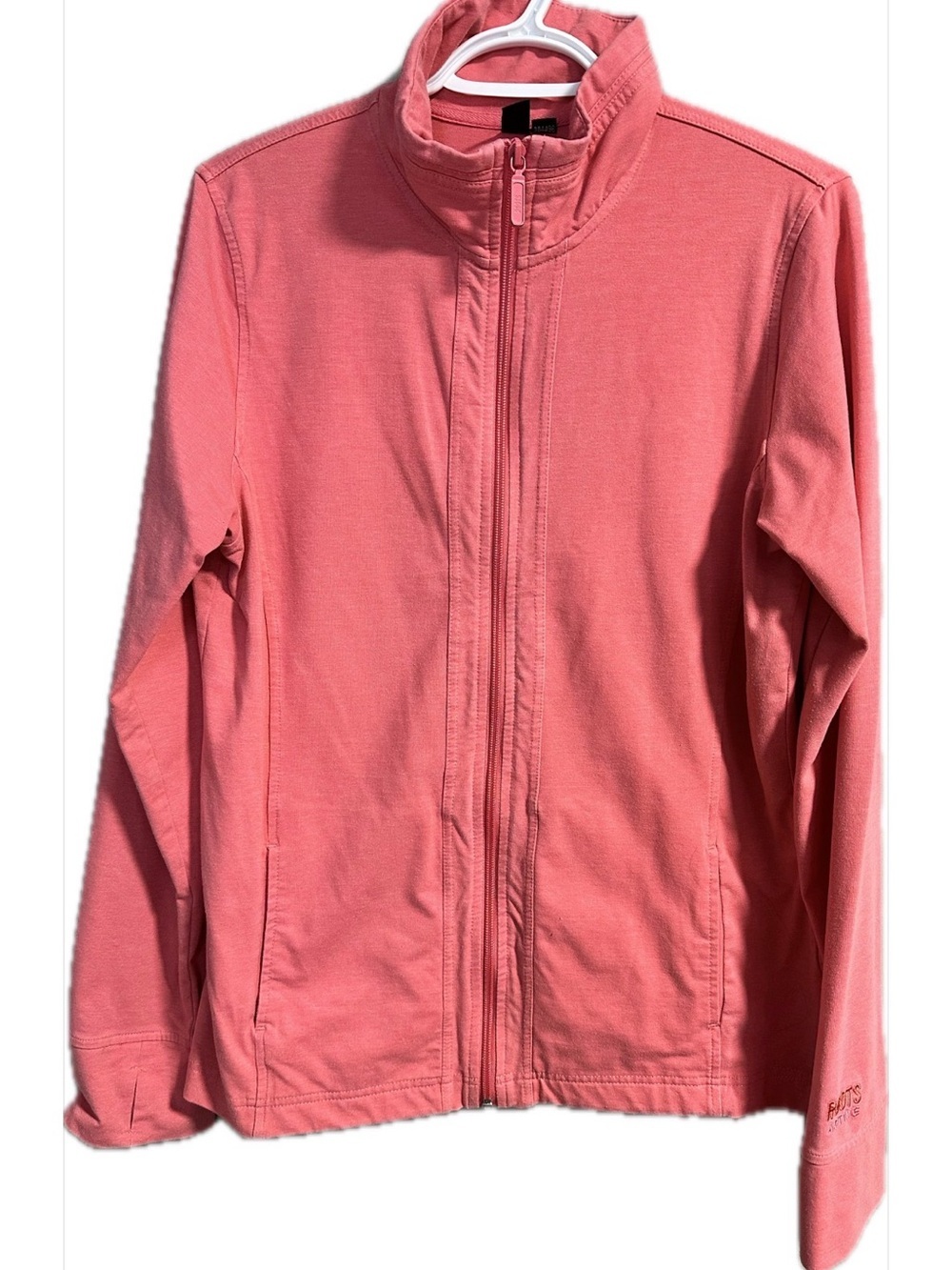 Roots Coral Pink Active Full Zip Jacket Size Large